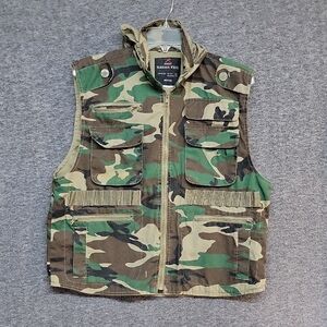 Vintage Rothco Ranger Camo Hunting Vest Size Medium
